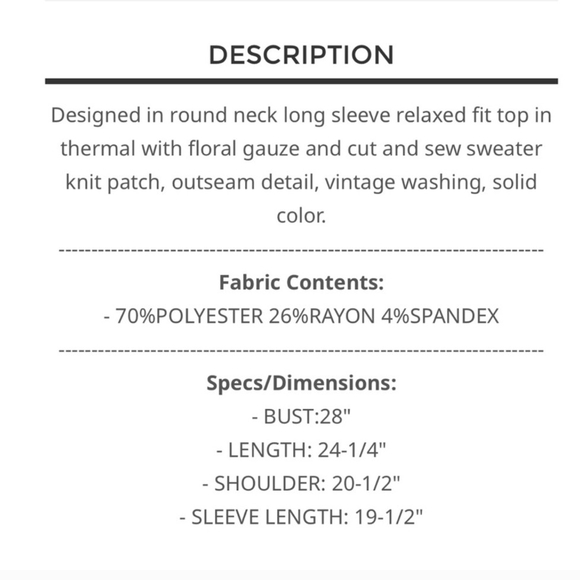 POL Blue Peace Sign Sweater - Picture 6 of 6